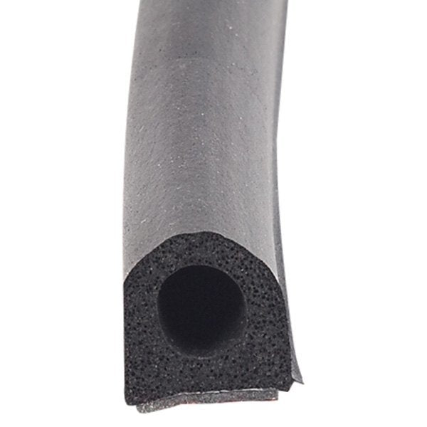AP Products 3/4" x 3/4" x 50' Black Non Ribbed D Seal with Hats Tape - Young Farts RV Parts