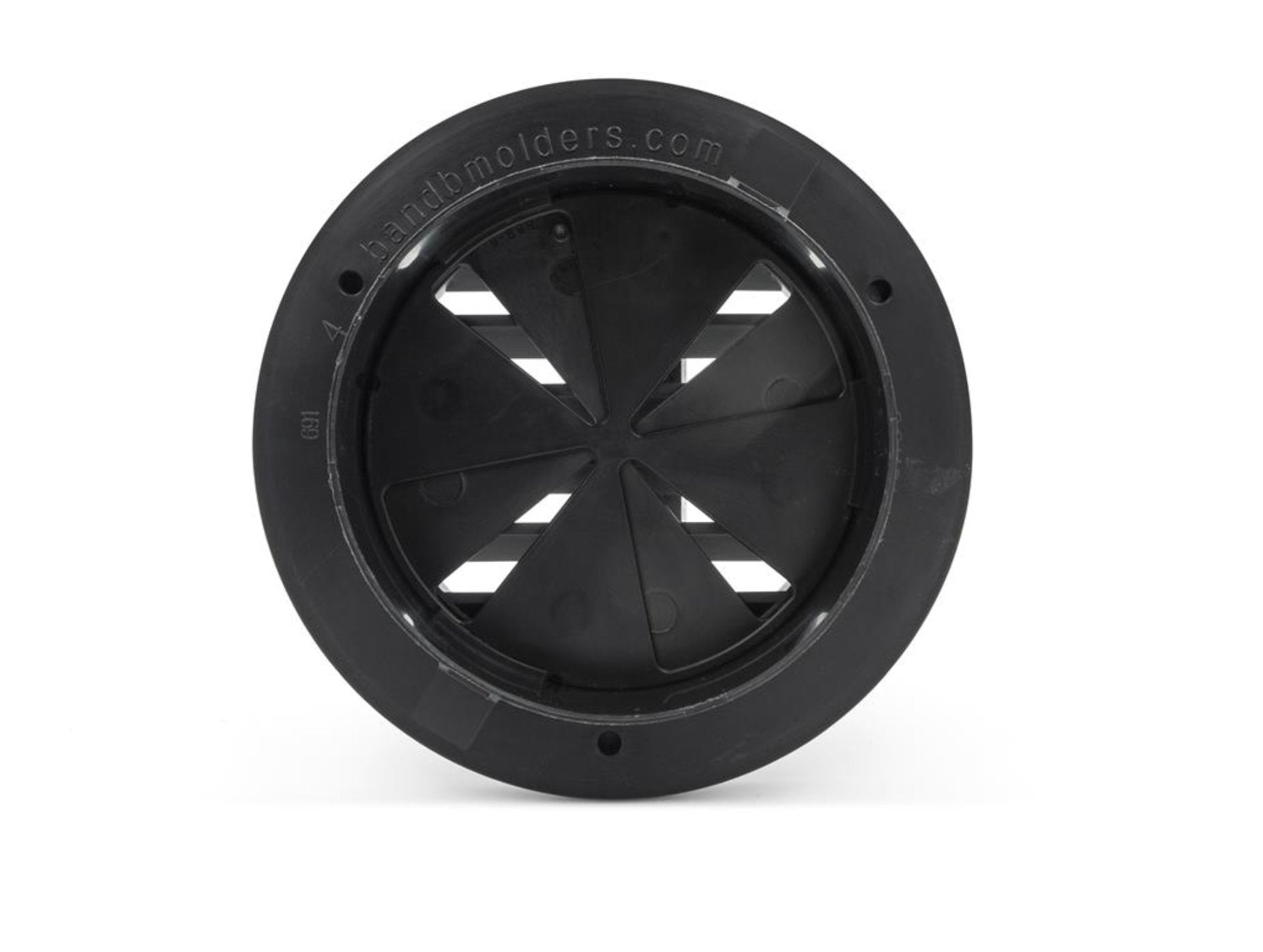 B&B Molders 94268 Round Heating/Cooling Register, Black - Young Farts RV Parts