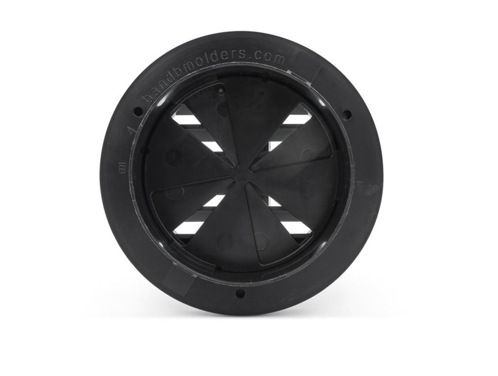 B&B Molders 94268 Round Heating/Cooling Register, Black - Young Farts RV Parts