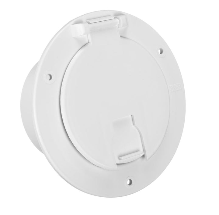B&B Molders 94329 Electrical Cable Hatch, Polar White - Young Farts RV Parts