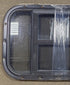 Black Radius Opening Window : 24 1/2" W X 16 1/2" H X 1 3/4" D - Young Farts RV Parts
