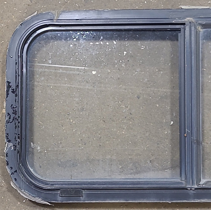 Black Radius Opening Window : 30 1/4" W X 15" H X 1 7/8" D - Young Farts RV Parts