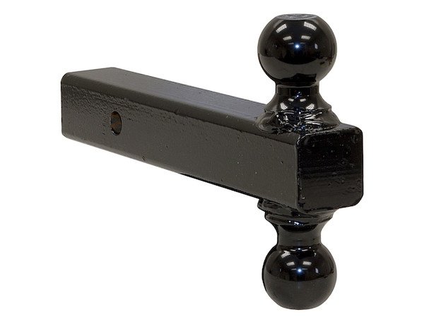 Buyers 1802213 - Double-Ball Hitch Solid Shank With Black Balls 2"/2-5/16" - Young Farts RV Parts