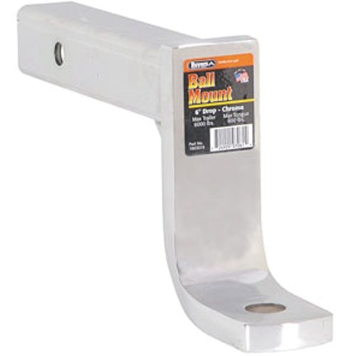 Buyers 1803013 - 2 Inch Ball Mount With 4 Inch Drop X 10 Inch Long Tube Black - Young Farts RV Parts