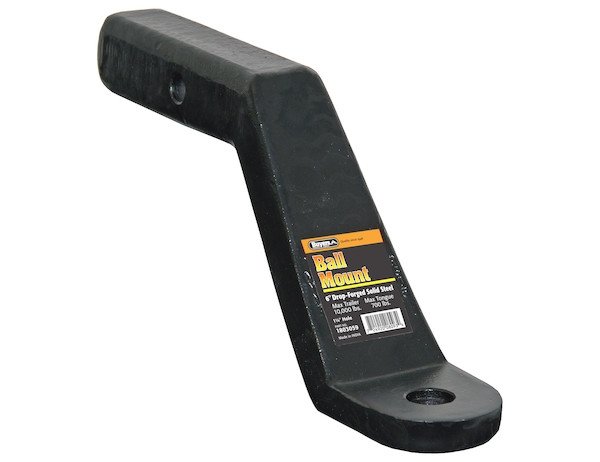Buyers 1803059 - 2" Heavy-Duty Ball Mount 6" Drop X 9-3/8" Long Tube Black For 1-1/4" Hole - Young Farts RV Parts