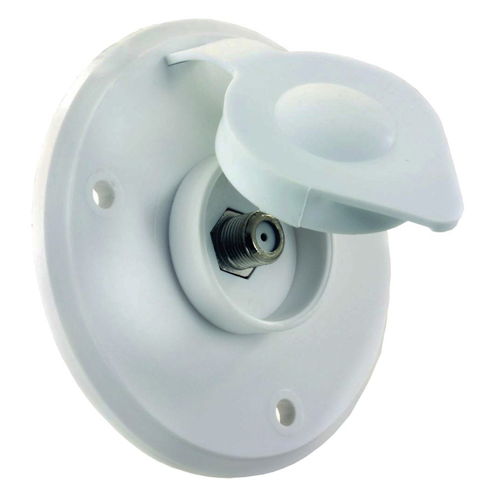 Cable tv round exterior Jack receptacle 476-B-2-A - Young Farts RV Parts