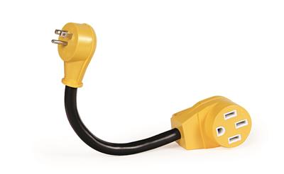 Camco 12" Power Grip Dogbone, 15AM / 50AF, 125V / 1875W Bilingual CSA - 55168 - Young Farts RV Parts