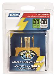 Camco 30 Amp Power Grip Generator Adapter 4 Prong Male - 55338 - Young Farts RV Parts