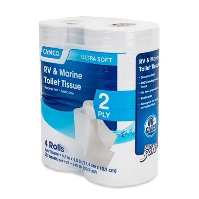 Camco 40274 - TST 2 Ply Toilet Tissue - 4 Rolls, 500 sheets - Young Farts RV Parts