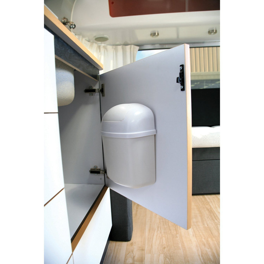 Camco 43961 Wall Mount Trash Can - Bilingual - Young Farts RV Parts