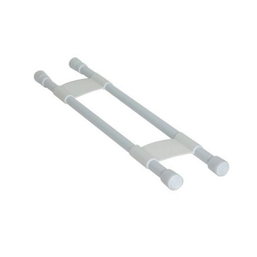 Camco 44073 - Double Refrigerator Bar - 16" to 28" White - Young Farts RV Parts