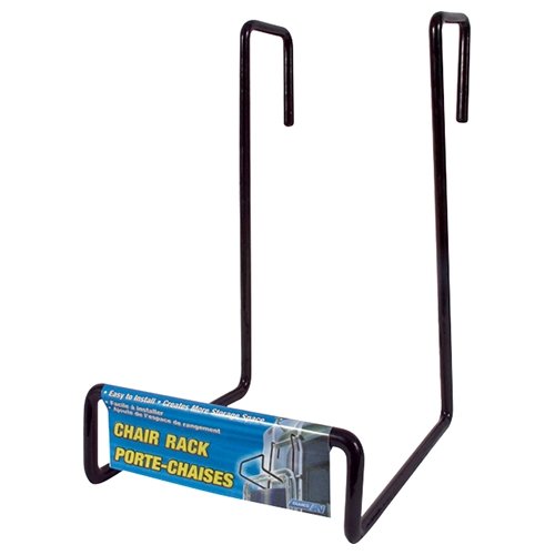 Camco 51490 Chair Rack - Black, Hooks Over Ladder Style Bilingual - Young Farts RV Parts