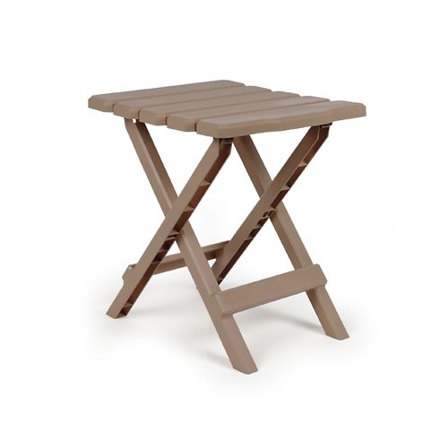 Camco 51883 Small Adirondack Table - Plastic, Taupe Bilingual - Young Farts RV Parts
