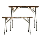 Camco 51893 - Bamboo Folding Table  - w/Al Legs, Adjustable, Solid (31.4x23.6x18
