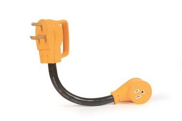 Camco RV 12" PowerGrip Dogbone Electrical Adapter, 30AM / 15AF - 55155 - Young Farts RV Parts