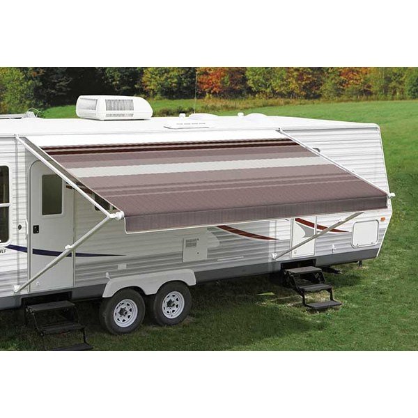Carefree JU168A00 - 1Pc Fabric 16' Sierra Brown Awning with White Weatherguard - Young Farts RV Parts