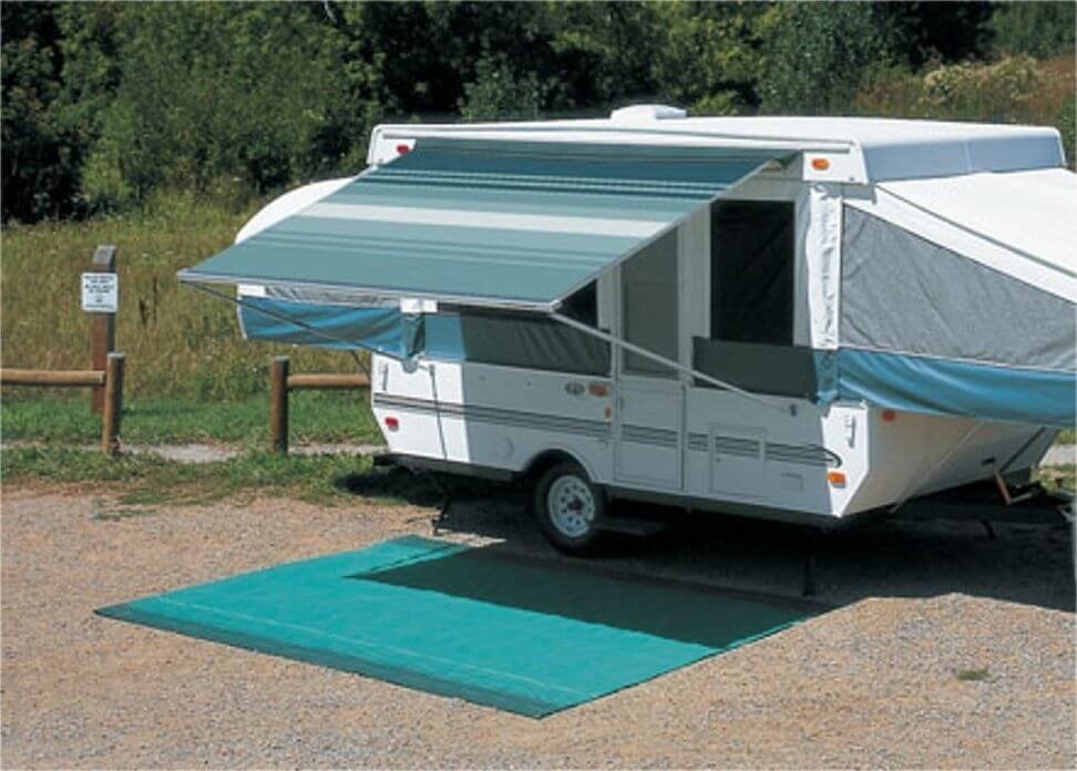 Carefree JU178C00 - 1Pc Fabric 17' Teal Awning with White Weatherguard - Young Farts RV Parts