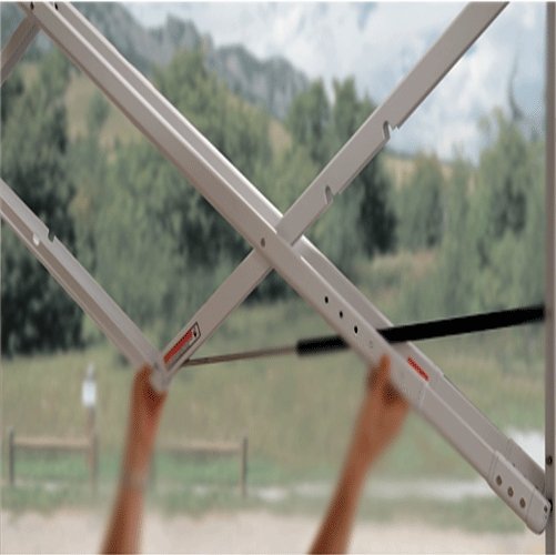 Carefree OV25APHW - Travel'R 8'L x 8'Ext. White Aluminum Electric Patio Awning Arm Set - Young Farts RV Parts