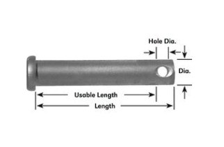 Clevis Pin 1/4 x 2" - Young Farts RV Parts