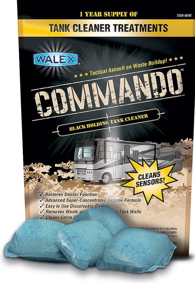 COMMANDO BLACK TANK CLEANER - Pack of 4 Treatments - Young Farts RV Parts