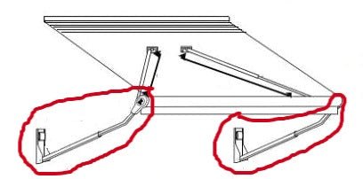 Complete Main Arm Set For Relax 12V Contour Awning - 27001F & 27001R - Young Farts RV Parts