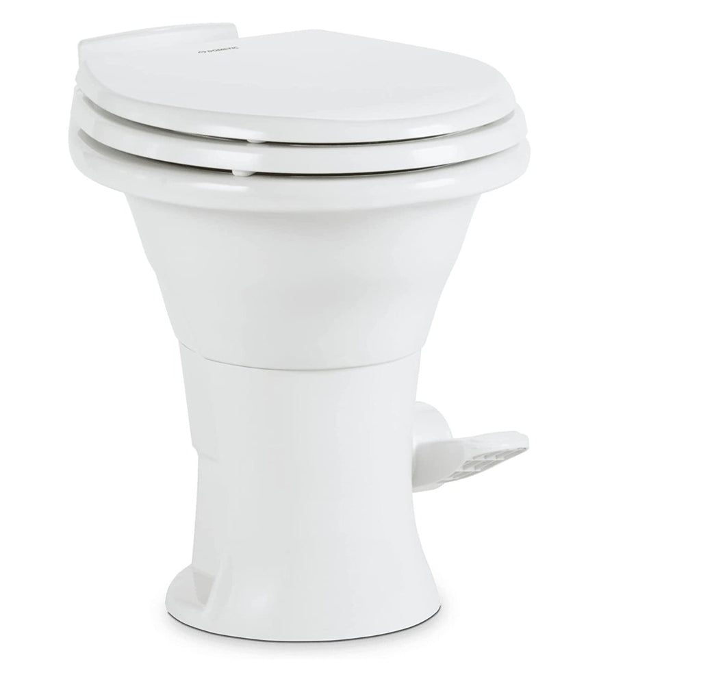 Dometic 310 Series Toilet High Profile White Ceramic with Pedal Flush Control 302310081 - Young Farts RV Parts