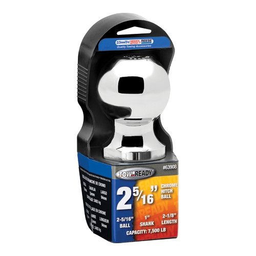 Draw-Tite 63908 - Trailer Hitch Ball, 2-5/16 in. Diameter, 7,500 lbs. Capacity, Chrome - Young Farts RV Parts
