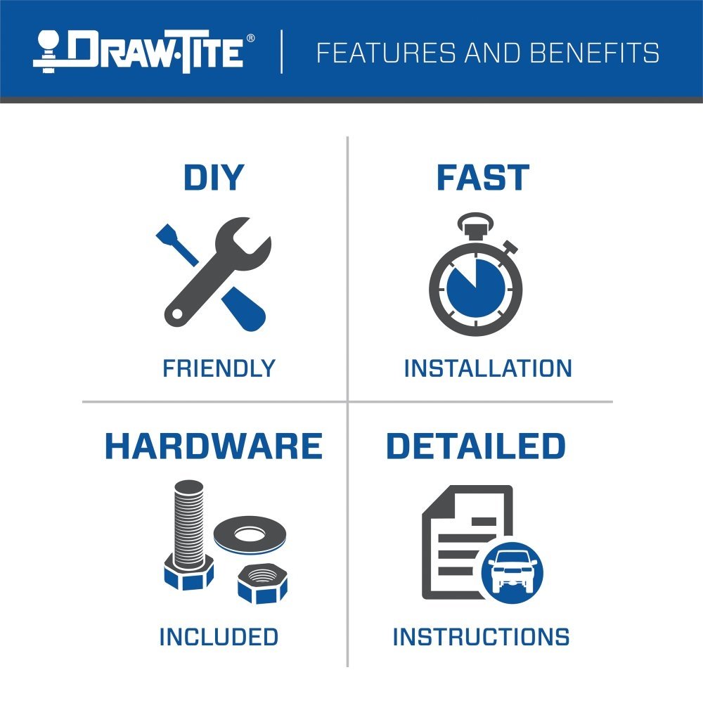 Draw Tite® • 76603 • Max-Frame® • Trailer Hitches • Class III 2" (2000 lbs GTW/300 lbs TW) • Mazda CX-30 20-23 - Young Farts RV Parts