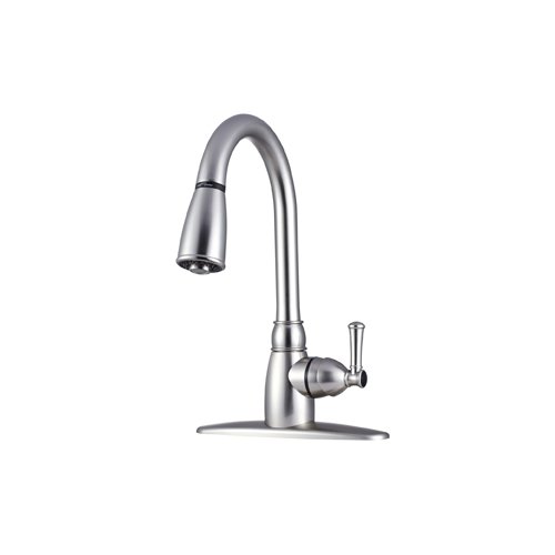 Dura Faucet DF-PK160-SN - Dura Non-Metallic Pull-Down RV Kitchen Faucet - Brushed Satin Nickel - Young Farts RV Parts