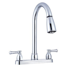 Load image into Gallery viewer, Dura Faucet DF-PK350L-CP - Dura Non-Metallic Dual Lever Pull-Down RV Kitchen Faucet - Chrome Polished - Young Farts RV Parts