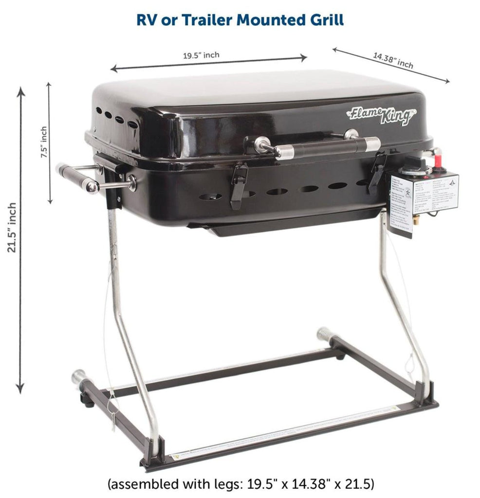 Flame King YSNHT500 Barbeque Grill - 12,000 BTU - Young Farts RV Parts