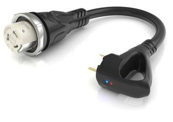 Furrion Pigtail Adapter 50 Amp Female x 30 Amp Male - FP5030R-SB - Young Farts RV Parts