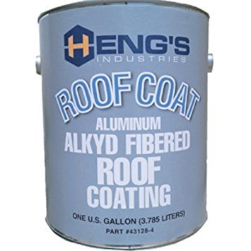 Heng's 43128-4 - 128 oz. Fibered Metal Silver Roof Coating - Young Farts RV Parts