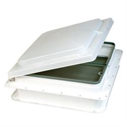 Heng's Industries Roof Vent Lid Jensen With Pin Hinge - White J291WH-CR - Young Farts RV Parts