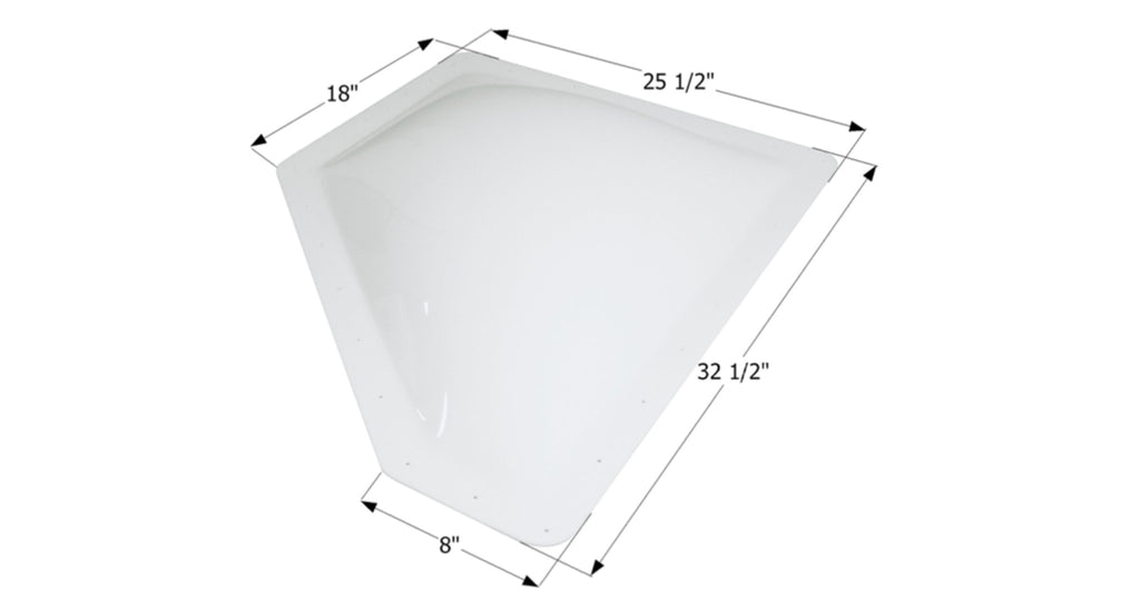 Icon 12372 Neo Angle Skylight 32 1/2" x 25 1/2", White - Young Farts RV Parts