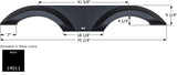 Icon Fender Skirt Various Jayco Brands Including Whitehawk 75-1/4 Inch 9-1/4 Inch Black 14011