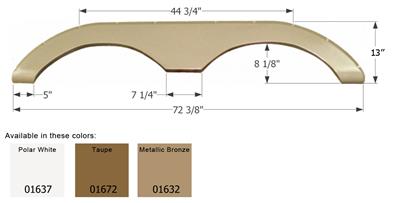 Icon Fender Skirt Various Keystone Brands Including Laredo/ Challenger 72-3/8 Inch 13 Inch Taupe 01672 - Young Farts RV Parts