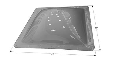 Icon Rectangular Skylight 28 Inch x 28 Inch - Smoke - 12840 - Young Farts RV Parts