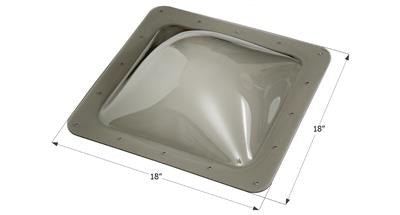 Icon Skylight 4" Bubble Type Dome Square Smoke Opening 14" x 14" - Young Farts RV Parts