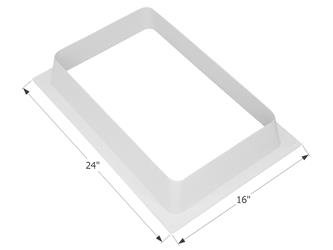 Icon Skylight Trim Ring White ABS Plastic Opening 22" x 14" - Young Farts RV Parts
