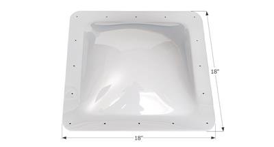 Icon Square Skylight 4 Inch High Bubble Type Dome 18" x 18" White - 01817 - Young Farts RV Parts