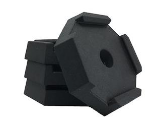 Jack Pad SnapPad EQ7SP4 EQ Compact, Rubber, Fits 7" Square And 7-1/4" Round, Black, 9" Diameter - Young Farts RV Parts