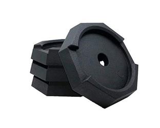 Jack Pad SnapPad HI8SP4 HiWay, Rubber, Fits 8" Round Jack Foot, Black, 10" Diameter - Young Farts RV Parts