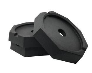 Jack Pad SnapPad RV10SP3 Rival, Rubber, Fits 10" Round Jack Foot, Black, 11-3/4" Diameter - Young Farts RV Parts