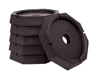 Jack Pad SnapPad XTRSP6 Xtra, Rubber, Fits 9" Round Jack Foot, Black, 11" Diameter - Young Farts RV Parts