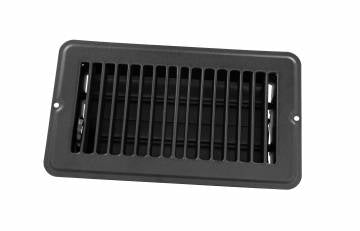 JR Products Heating/ Cooling Register - Rectangular Black - 02-29155 - Young Farts RV Parts