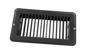 JR Products Heating/ Cooling Register - Rectangular Black - 02-29165 - Young Farts RV Parts