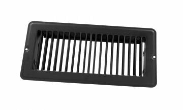 JR Products Heating/ Cooling Register - Rectangular Black - 02-29185 - Young Farts RV Parts