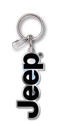 Key Chain Plasticolor 004266R01 Die-Cut Key Chains With Clip; Jeep Logo; Black/Silver - Young Farts RV Parts