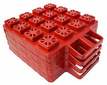 Load image into Gallery viewer, Leveling Block Valterra A10-0916 Stackers, Use to Level RV While Parked, Interlocking Blocks, Safe Up To 40000 Pound Gross Vehicle Weight, Red, Plastic, Set of 4 - Young Farts RV Parts